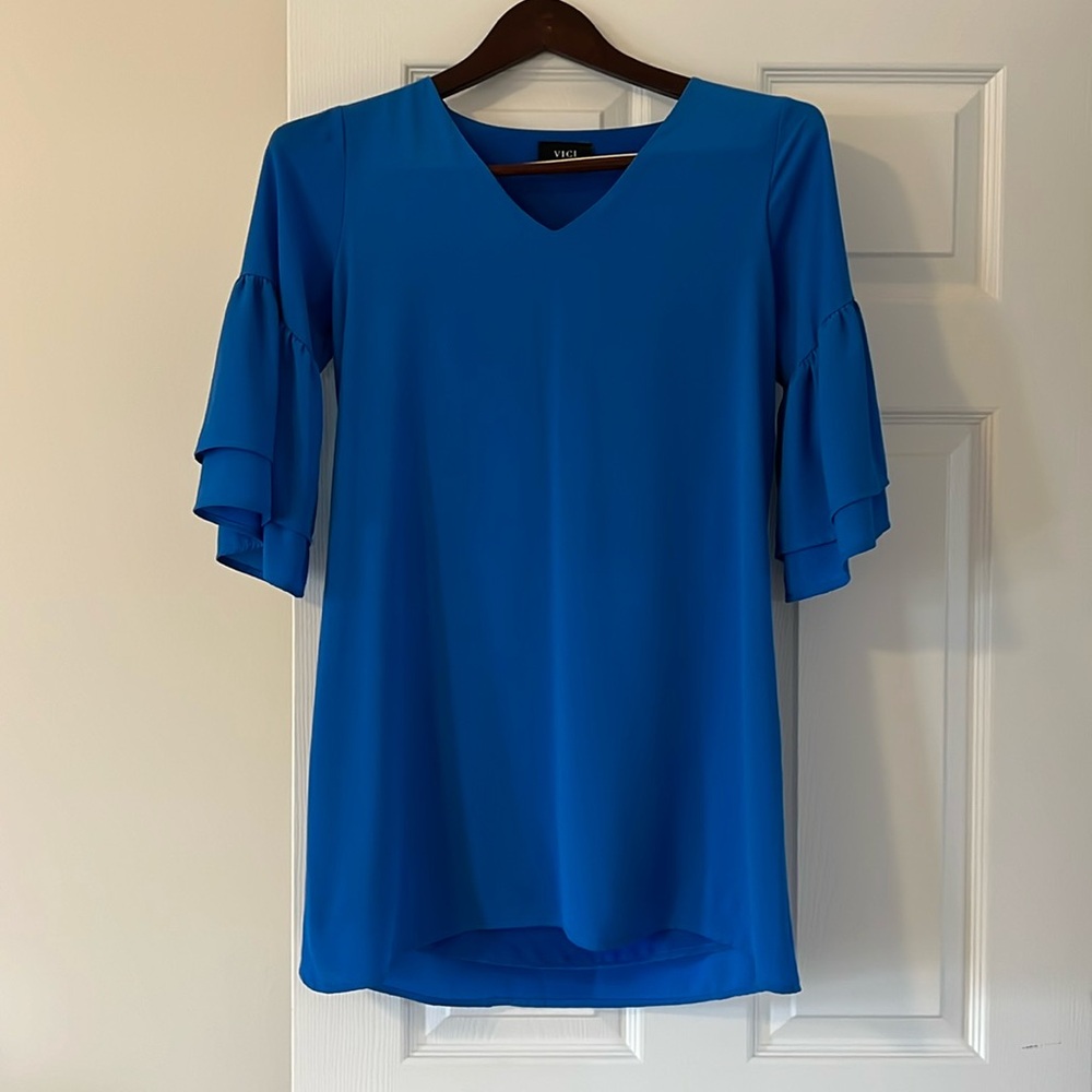 Vici Collection blue cocktail dress, size small.